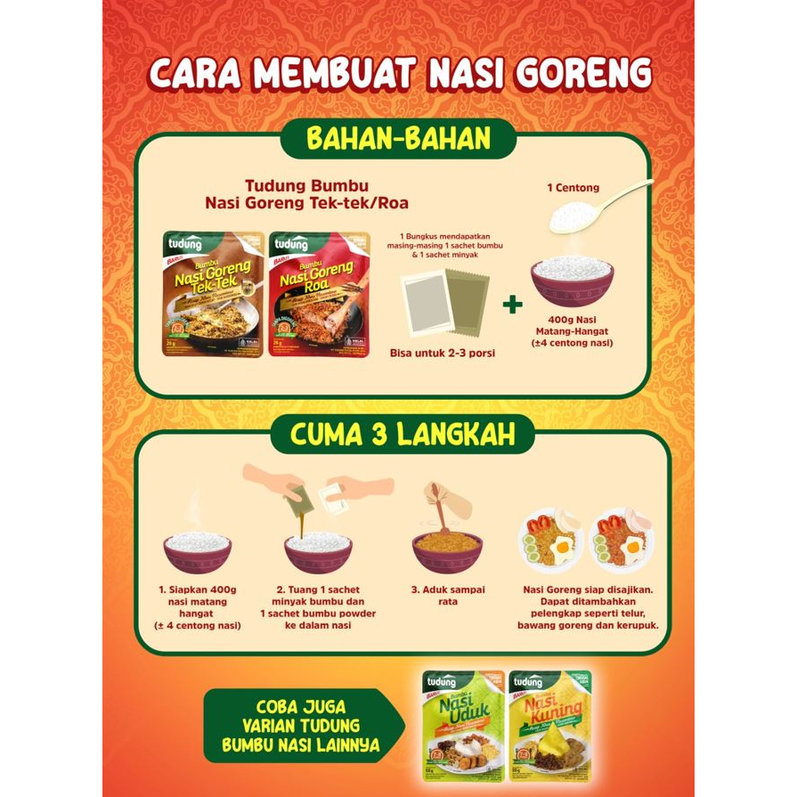 Tudung Bumbu Nasi Goreng Roa 28gr Instant