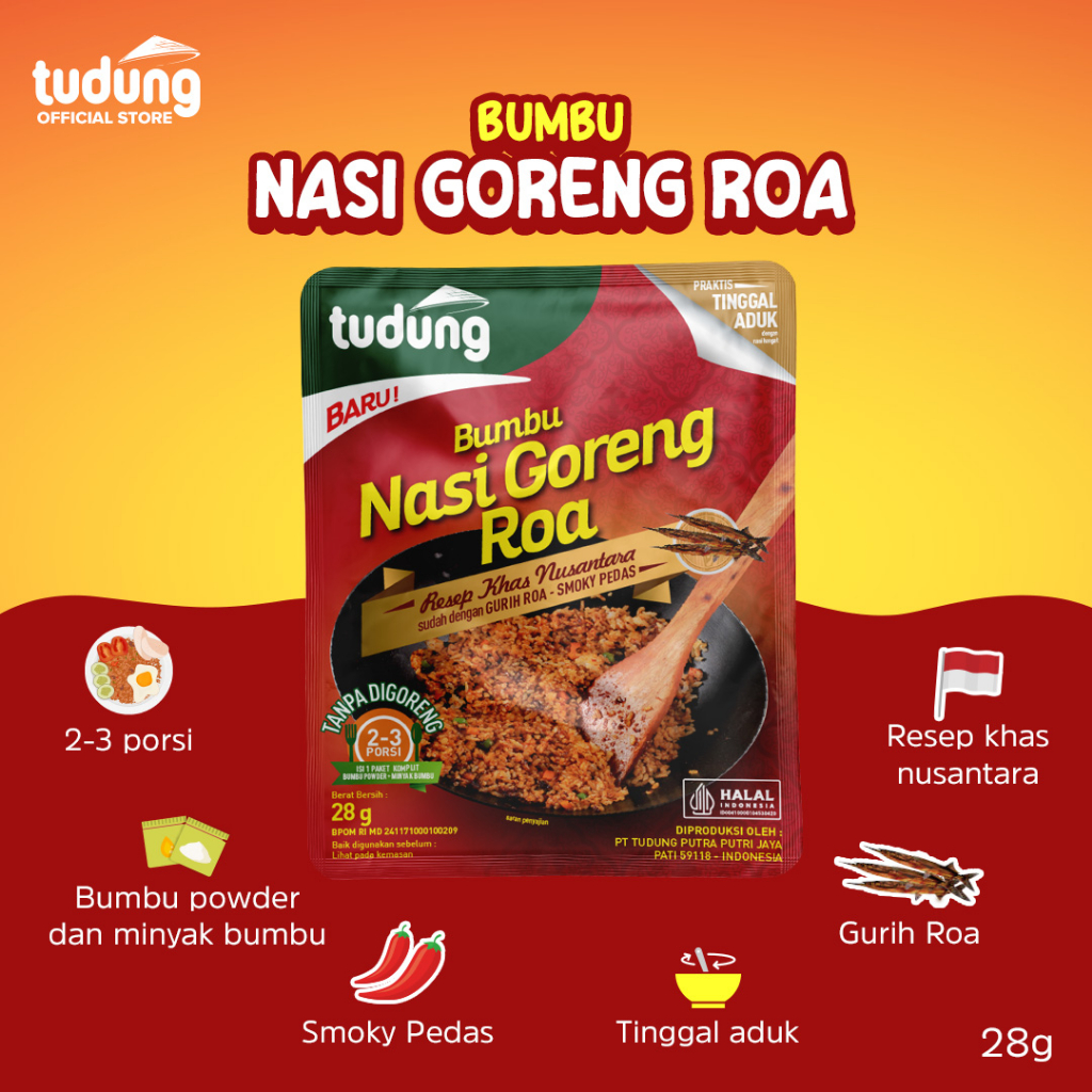 Tudung Bumbu Nasi Goreng Roa 28gr Instant