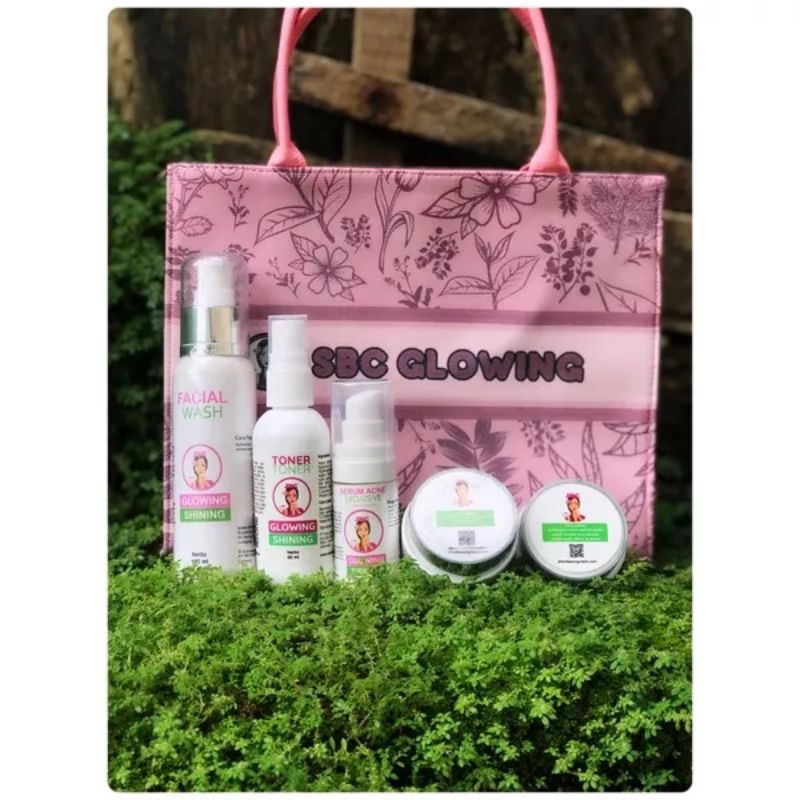SBC GLOWING PAKET WHITENING/FLEK/ACNE DNA SALMON BISA COD
