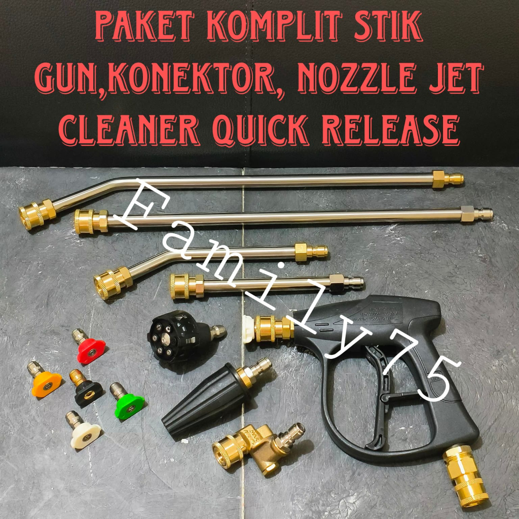 Paket Gun jet cleaner quick release Sambungan Konektor Nozzle Steam