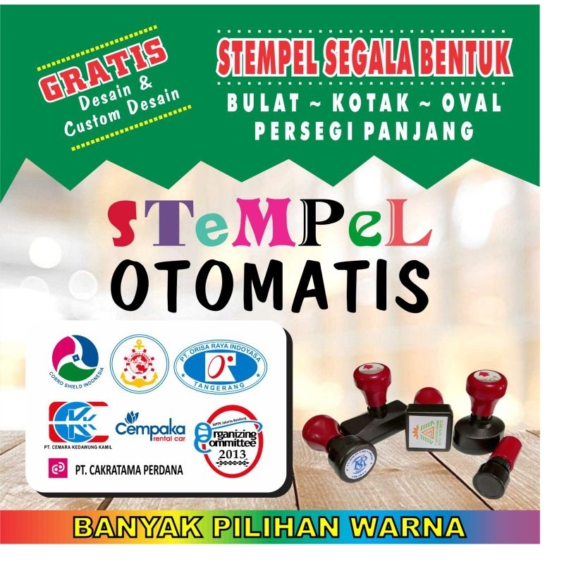 

stempel flash/ otomatis tinta Permanen/ tinta plastik harga murah kualitas bagus