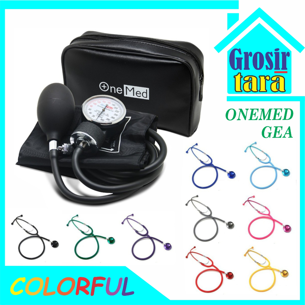 Tensimeter Aneroid 200 manual Analog Stetoskop Onemed Standard Full Colour Tensimeter Kompas Alat
