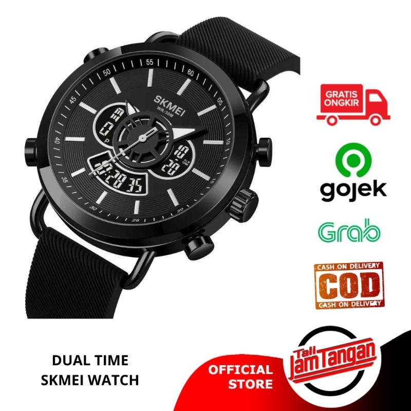 Jam Tangan Pria Dual Time Digital Analog SKMEI