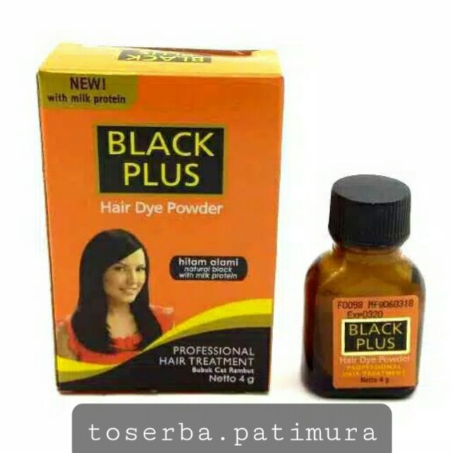 Semir Rambut Black Plus 4 gram hitam bubuk