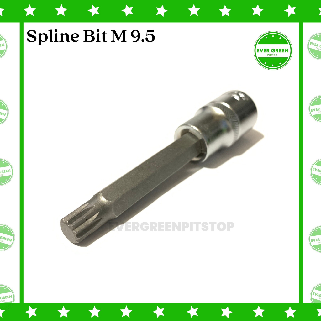 Splin Bit M9.5 Mata Kunci Sok Bintang Segi Duabelas Spline Bit Socket Avanza Kunci Sok Bintang 12