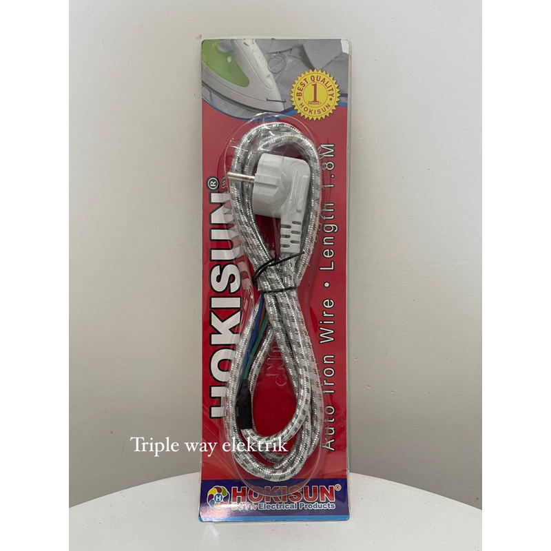 Terangshop17 Kabel Setrika / Strika Hokisun 3 Pin / 3 Cabang Kabel