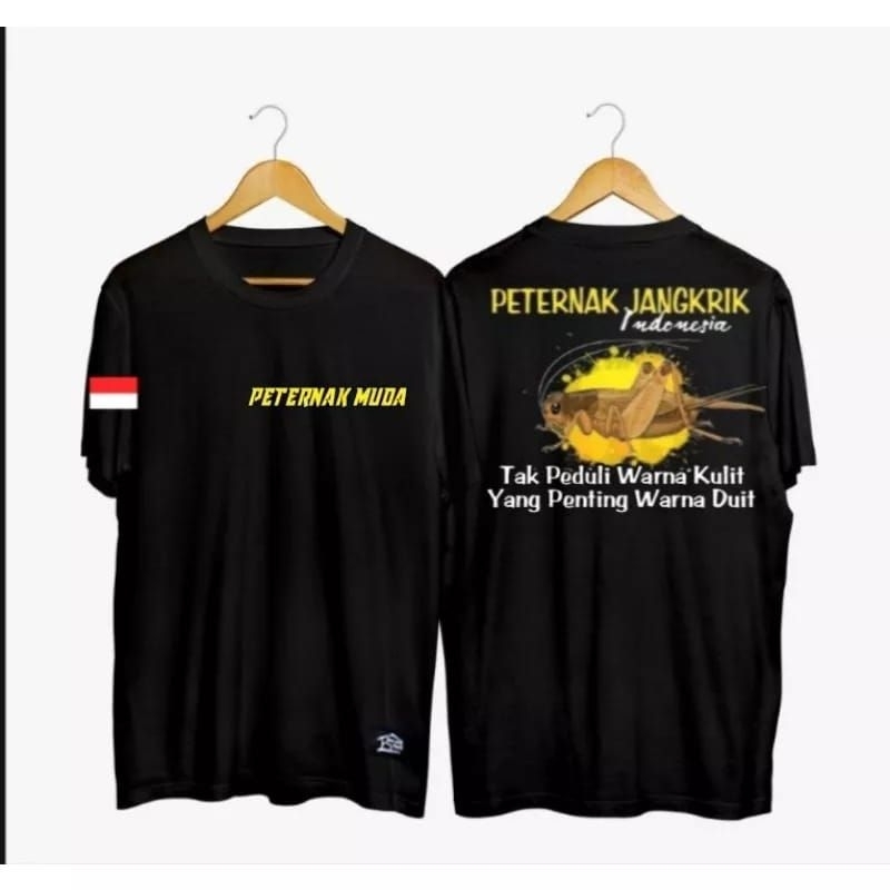 KAOS PETERNAK MUDA JANGKRIK TAK PERDULI WARNA KULIT YANG PENTING WARNA DUIT//KAOS PETERNAK MUDA JANG