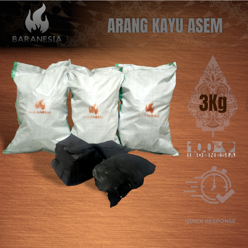Arang Kopi Jos / Arang Kayu Asem - 3 Kg