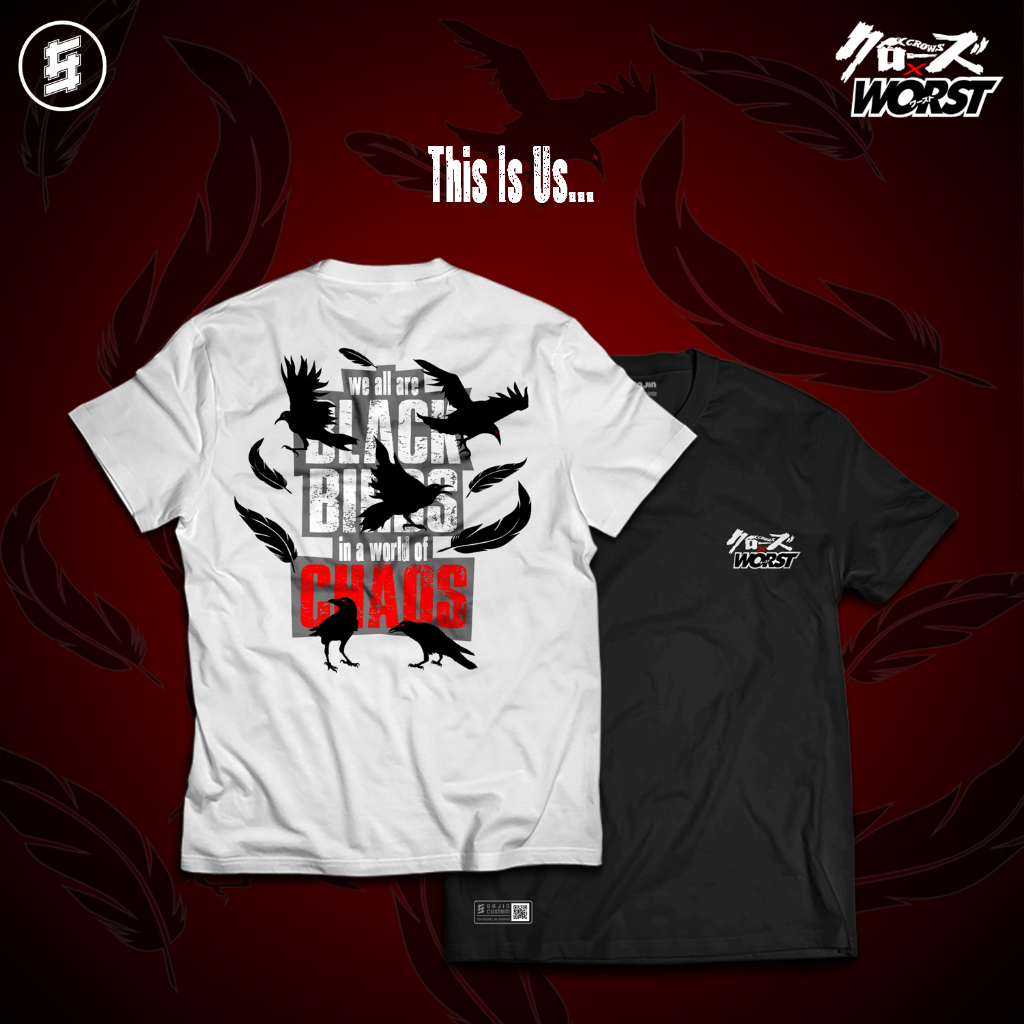 Kaos Crows X Worst Series - We Are Crows - Cotton Combed 24s