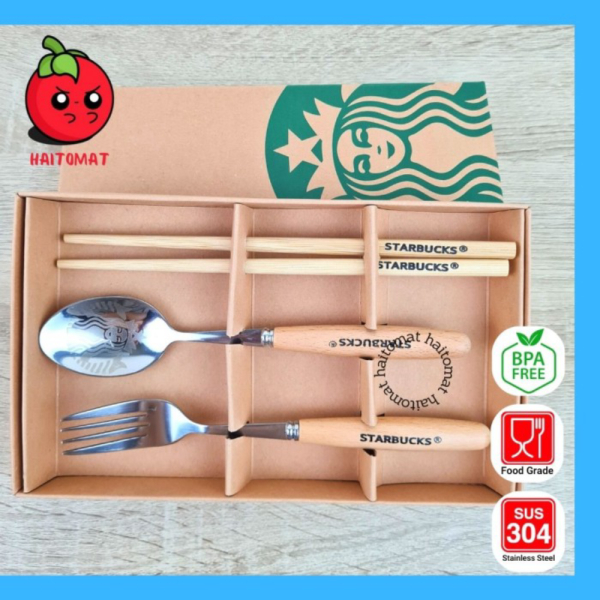 

ORIGINAL Dijual STARBUCKS Sendok Garpu Murah CUTLERY Sumpit SET