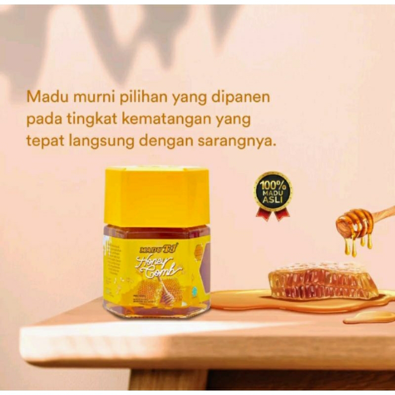 

Madu TJ Honeycomb Madu Murni Dengan Sarangnya 250ml