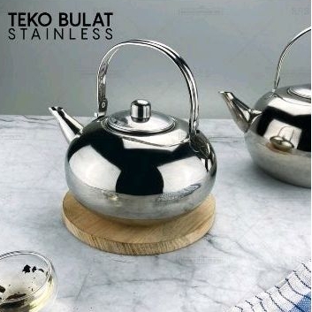 Teko Bulat Stainless Steel, Teko ceret teh + saringan