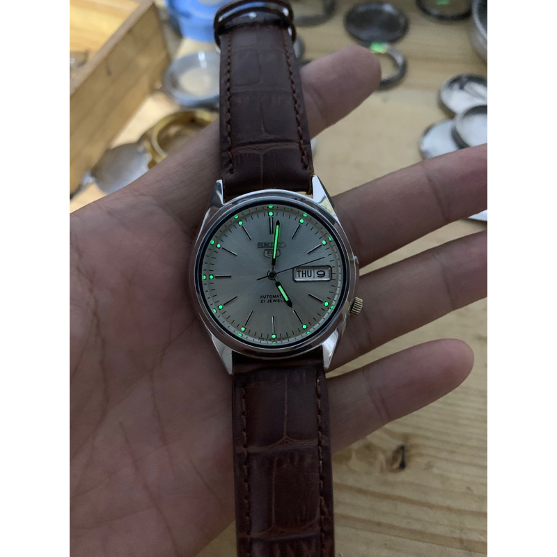 Jam Tangan Seiko 5 7S26 Silver Dial Original