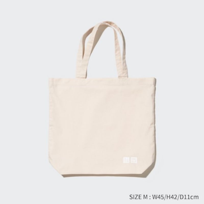 ❗TERMURAH❗UNIQLO Tas Eco Friendly Reusable Tote Bag Kanvas Katun ORIGINAL Jastip