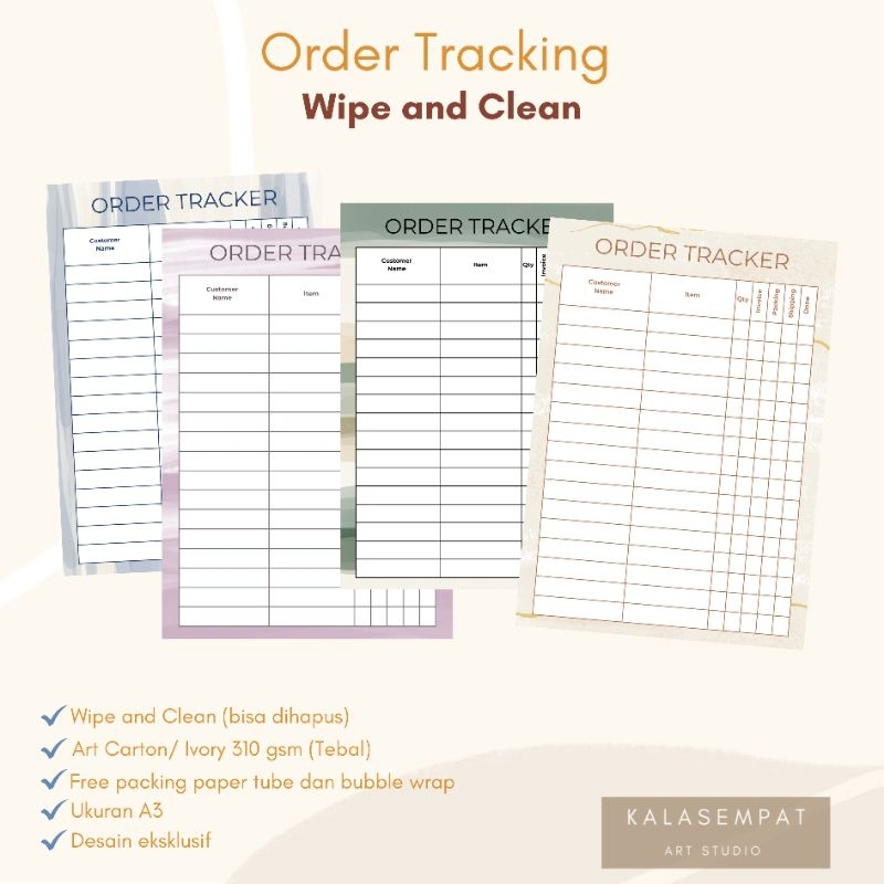 

Order tracker/ daily order olshop