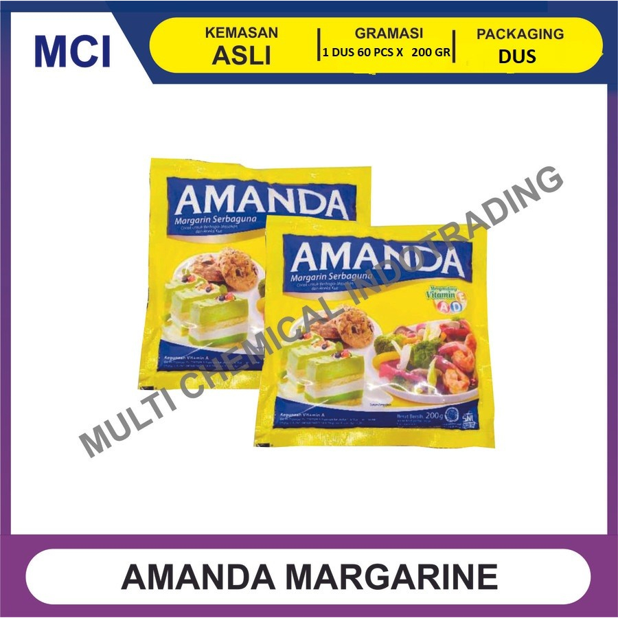 

AMANDA MARGARIN SACHET 200 GRAM - 1 DUS 60 PCS
