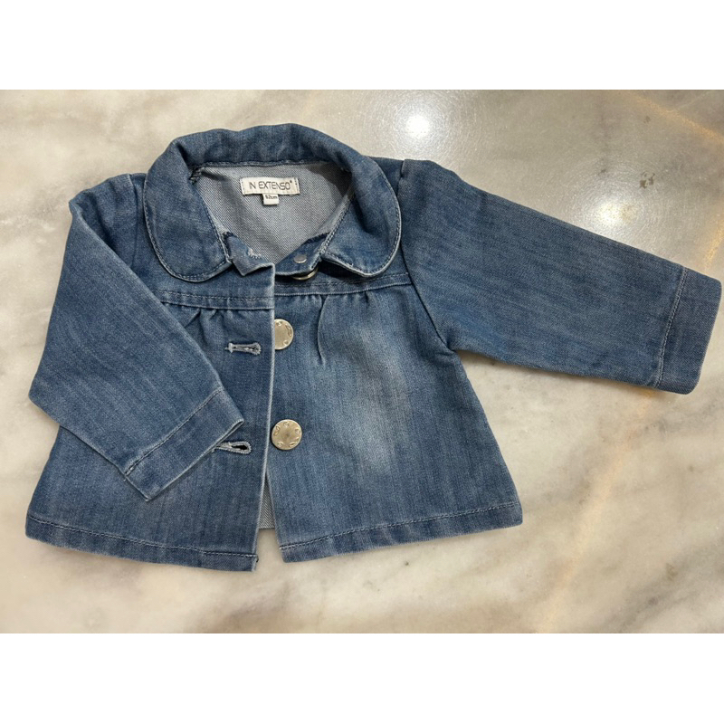jaket denim jeans bayi perempuan inextenso preloved