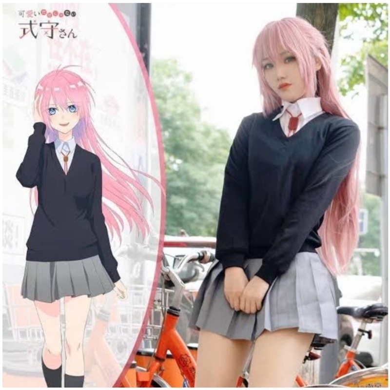 FULLSET COSPLAY Shikimori san COSTUME DENGAN WIG