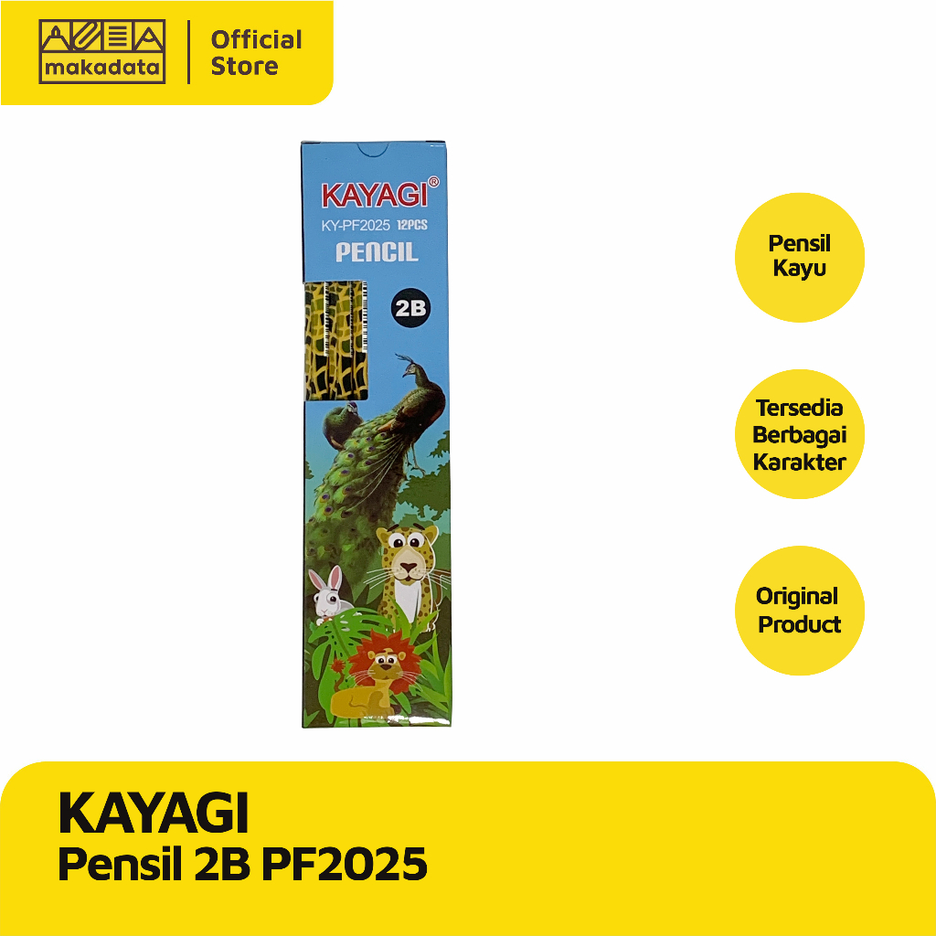 

PENCIL / PENSIL 2B KAYAGI PF2025 ANIMAL (1 PAK) MURAH