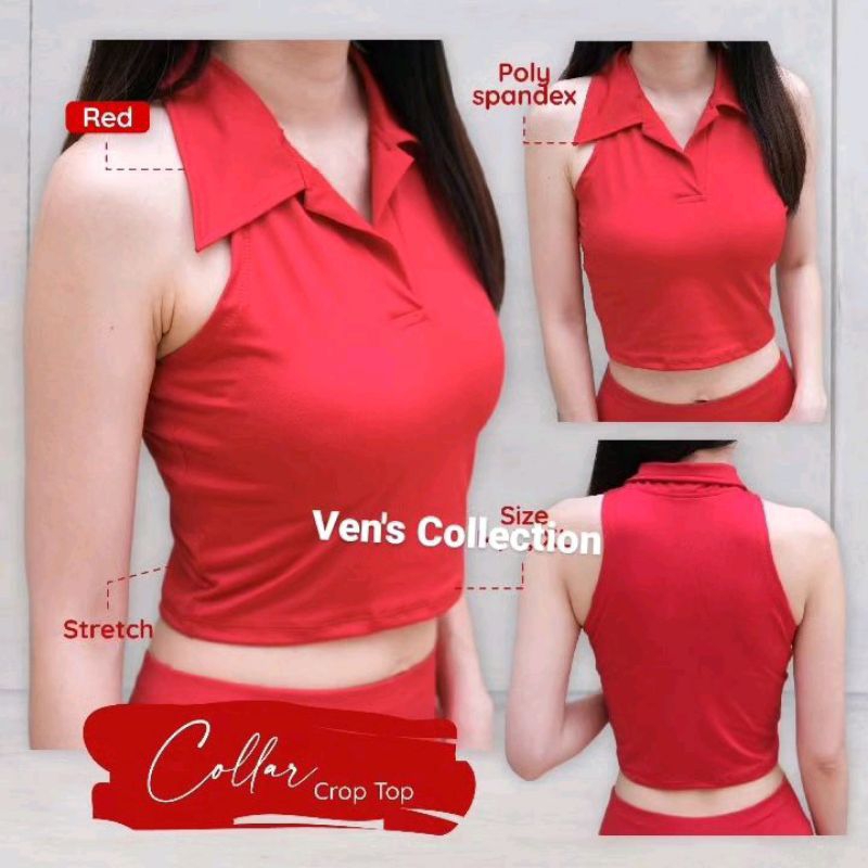 Collar crop top independence