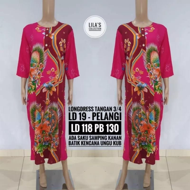 BATIK KENCANA UNGU | DASTER KENCANA UNGU | LONGDRESS KUB