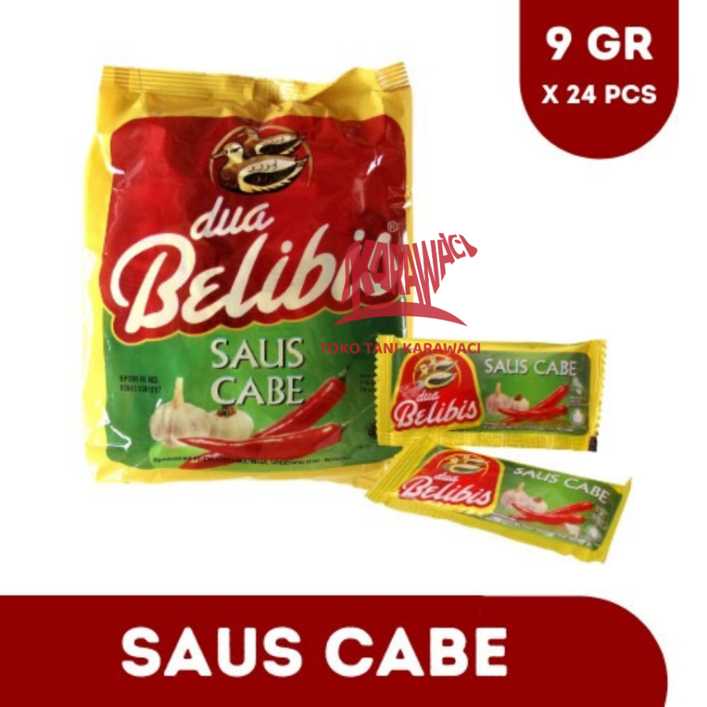 

DUA BELIBIS Saos Cabe 9gr x 24 / Saus Sambal / Hot Chili Sauce Sachet