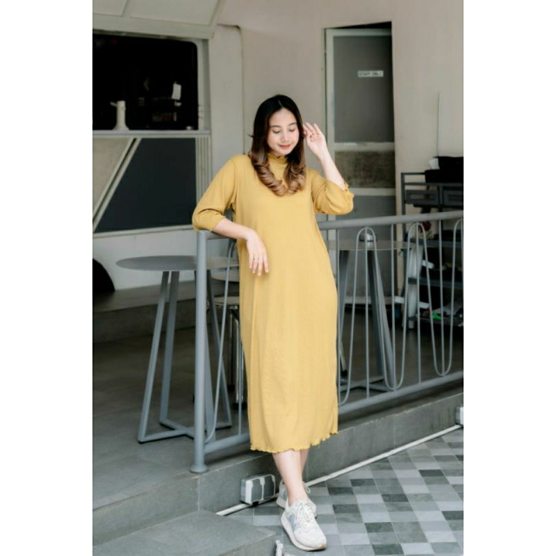 dress daster knit kekinian premium terbaru 2023//knit polos dres//daster polos elegant//dress modern