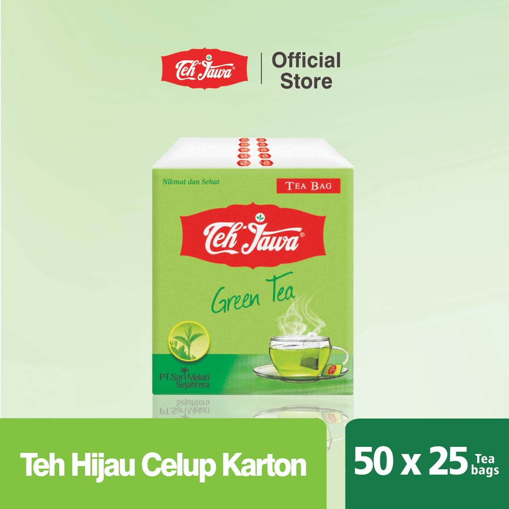 Teh Jawa Green Tea Celup Per Karton (Isi 50 Pcs)