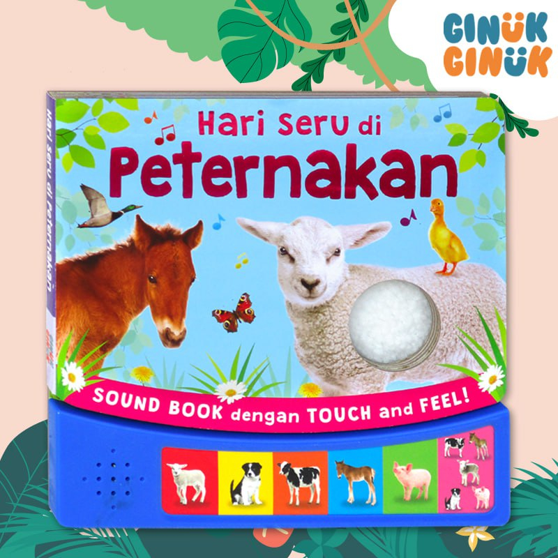 JANAHCORPS - BUKU ANAK HARI SERU DI PETERNAKAN SOUND BOOK TOUCH AND FEEL 6 SUARA