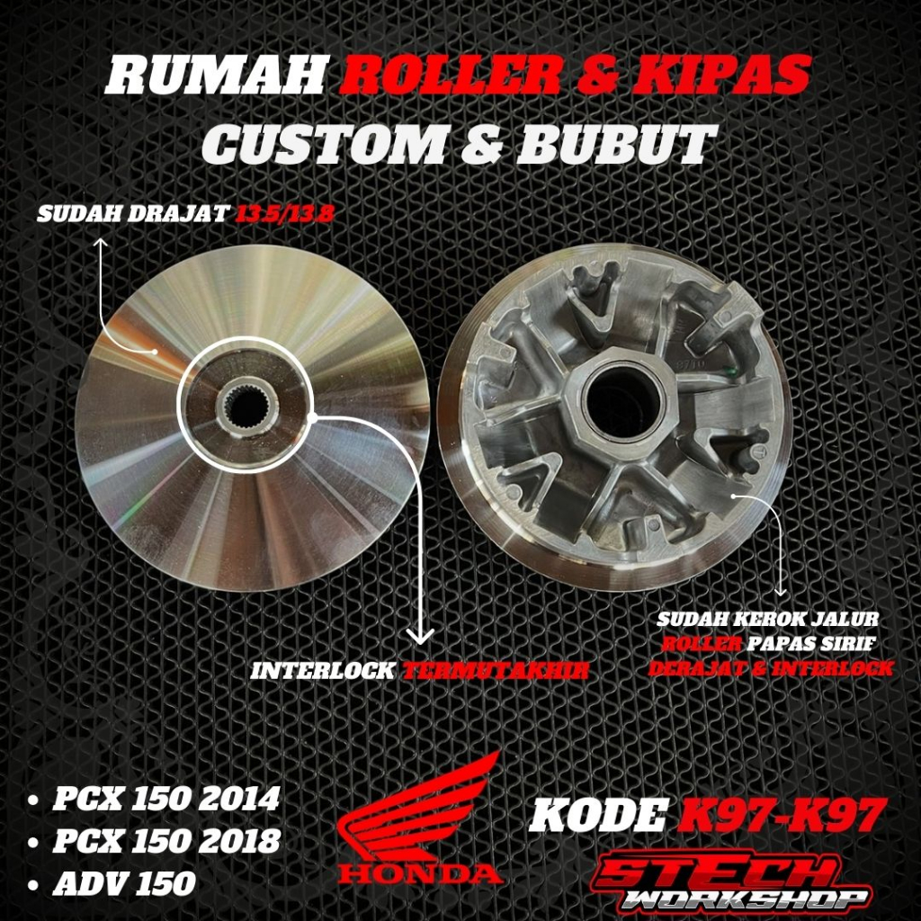 PULLEY PCX CUSTOM KEROK RUMAH ROLLER PULLEY PCX CUSTOM BUBUT DRAJAT PULLEY ADV150 CUSTOM