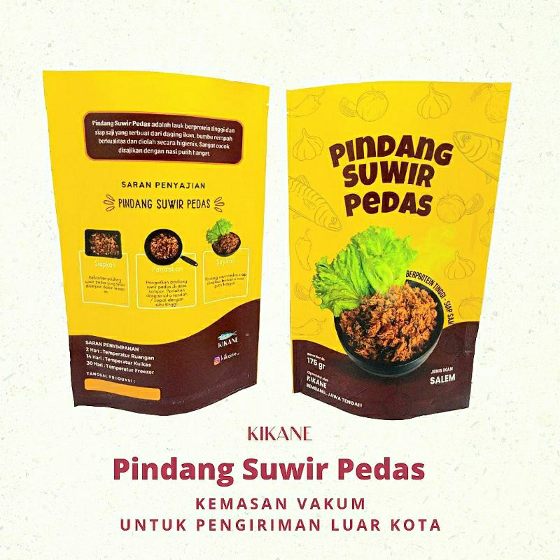 

Pindang Suwir Pedas 175 gr | Kemasan Vakum | Vacuum Pack | Ikan Pindang