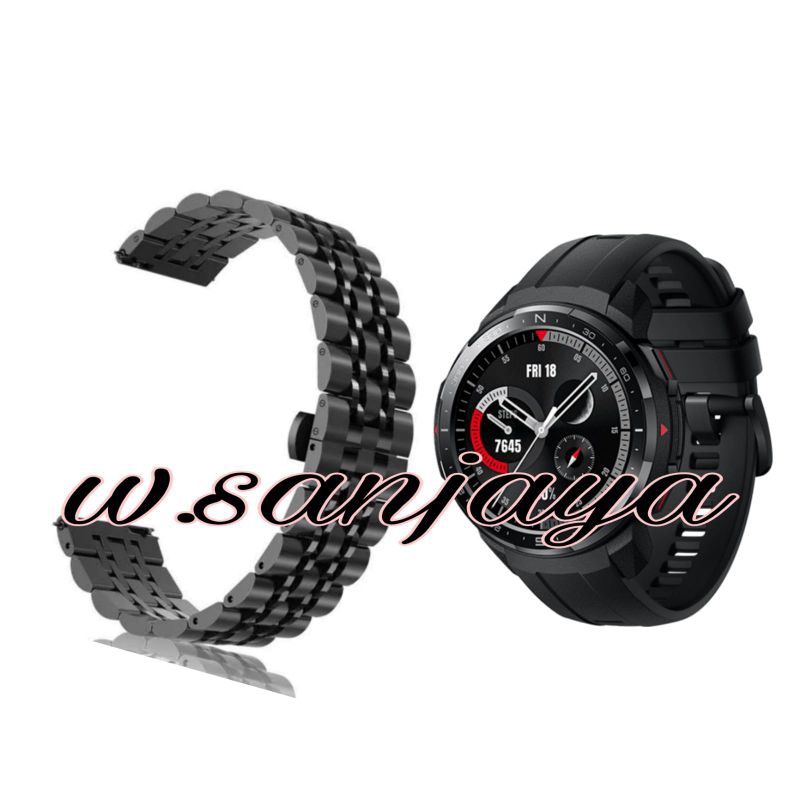 TALI JAM HONOR WATCH MAGIC GS PRO HONOR WATCH MAGIC 2 46MM STRAP STAINLESS STEEL 7 BEADS RANTAI