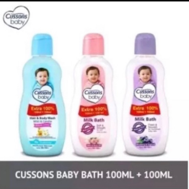Cusson Baby Hair and Body Wash/ Milk Bath Sabun Cair 100+100ml
