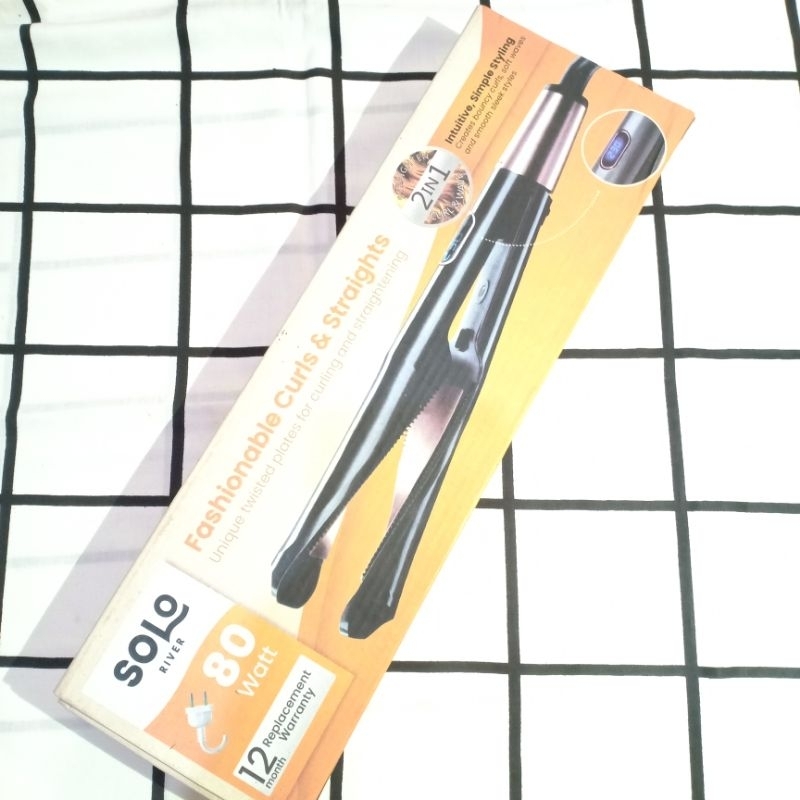 Solo River Catokan Rambut Lurus dan Keriting 2 in1 50 Watt