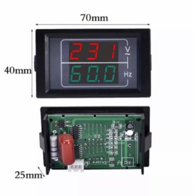 Digital Voltmeter AC HZ MURAH / AC 50v - 500v 10Hz - 100Hz Frekuensi