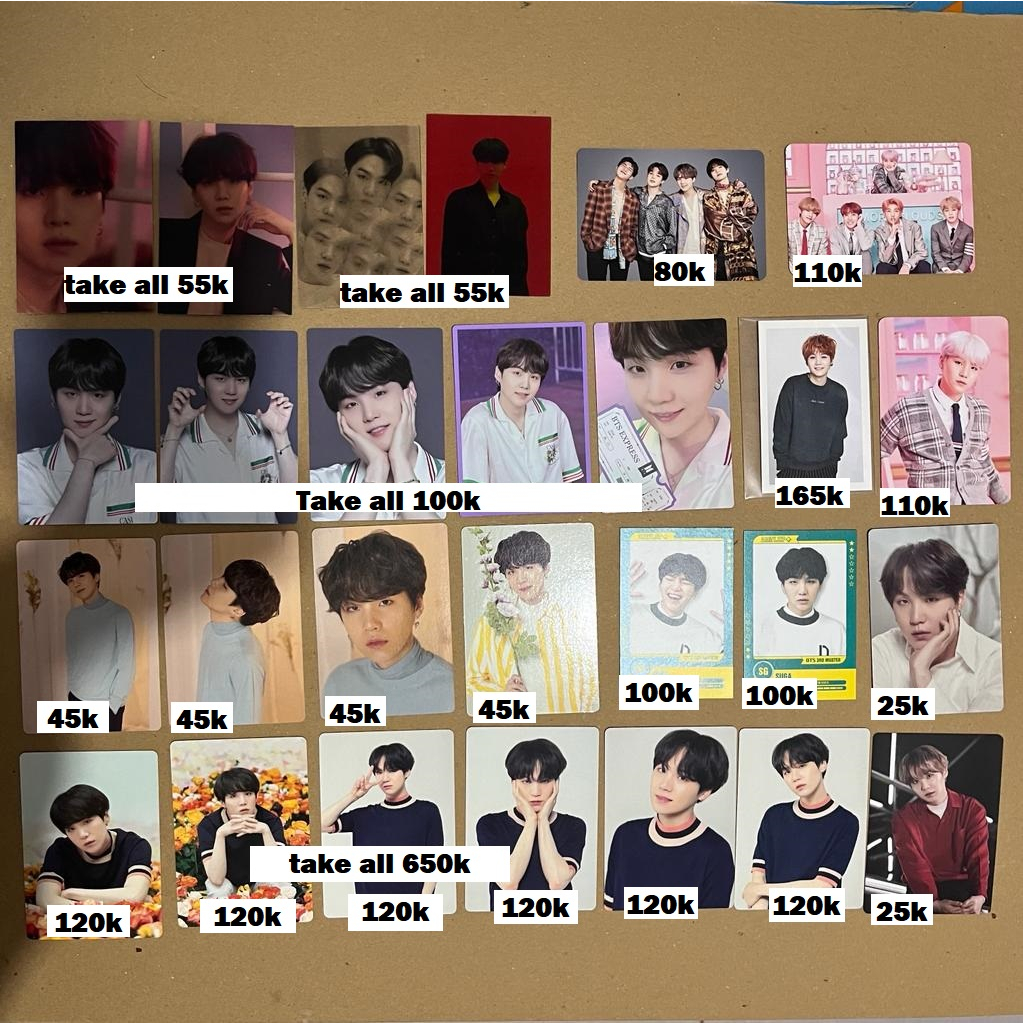 

MINI PHOTOCARD SUGA BTS MUSTER LOVE YOUR SELF JAPAN JEPANG RARE MPC MURAH