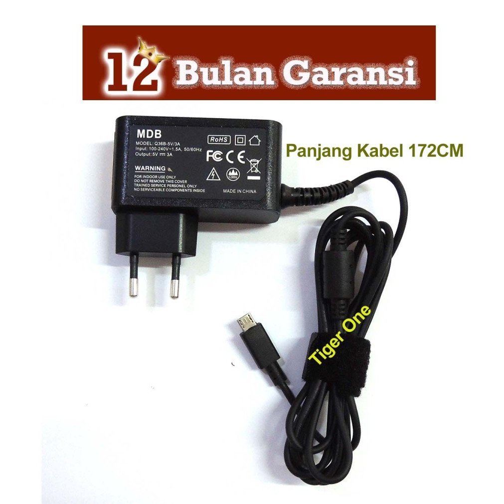 Charger Adaptor Cocok Untuk  Speaker JBL Flip 2, Flip 3, Flip 4 5V 3A Micro USB