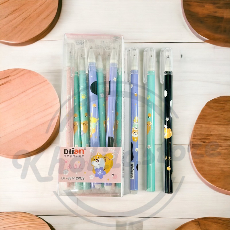 

Pulpen Gel Karakter Dtian DT-837 isi 12 pcs