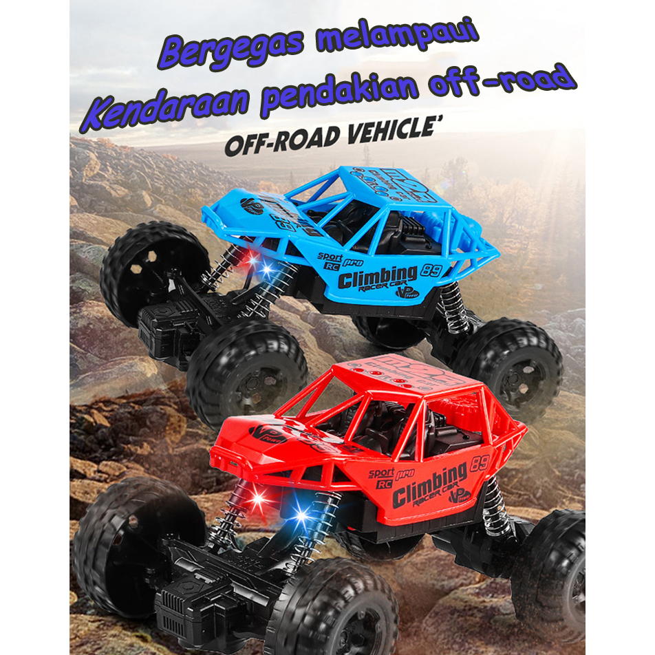 Mobil listrik remote control, kendaraan panjat tebing off-road/daya kuat/peredam kejut kuat/lampu LE