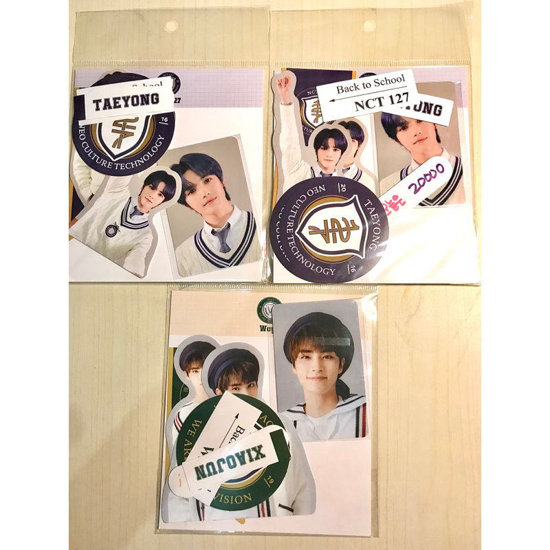 luggage sticker back to school b2s kit 2021 photocard set taeyong xiaojun sealed bts pc nct 127 wayv