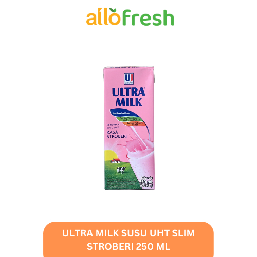 Promo Harga Ultra Milk Susu UHT Stroberi 250 ml - Shopee