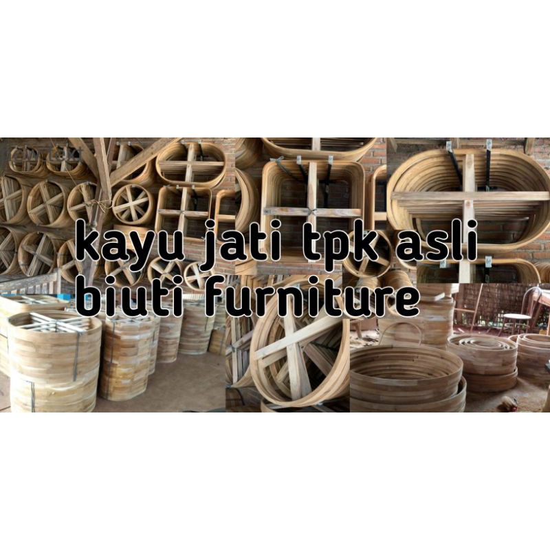 cermin kayu jati - bingkai kaca miror kayu - mentahan kayu jati