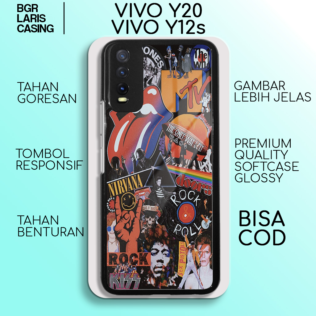 case vivo y20 y12s terbaru aesthetic band 04 cewek cowok keren casing hp mewah bahan softcase hardca