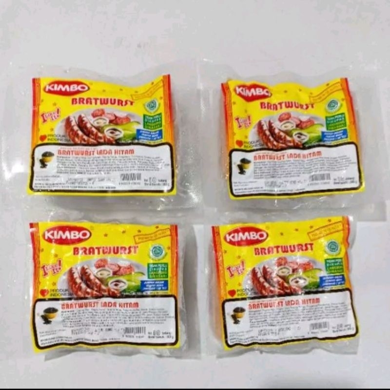 

KIMBO sosis bakar sapi mini lada hitam 500gr