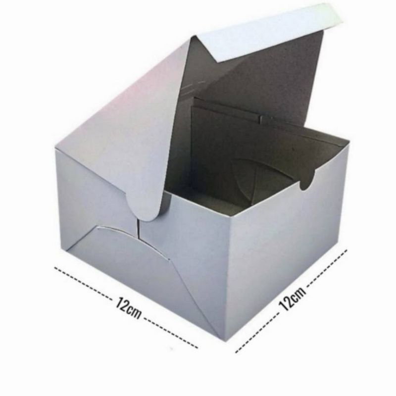 Kotak kue snack box GS Polos 12x12x7 per PAK 100lbr