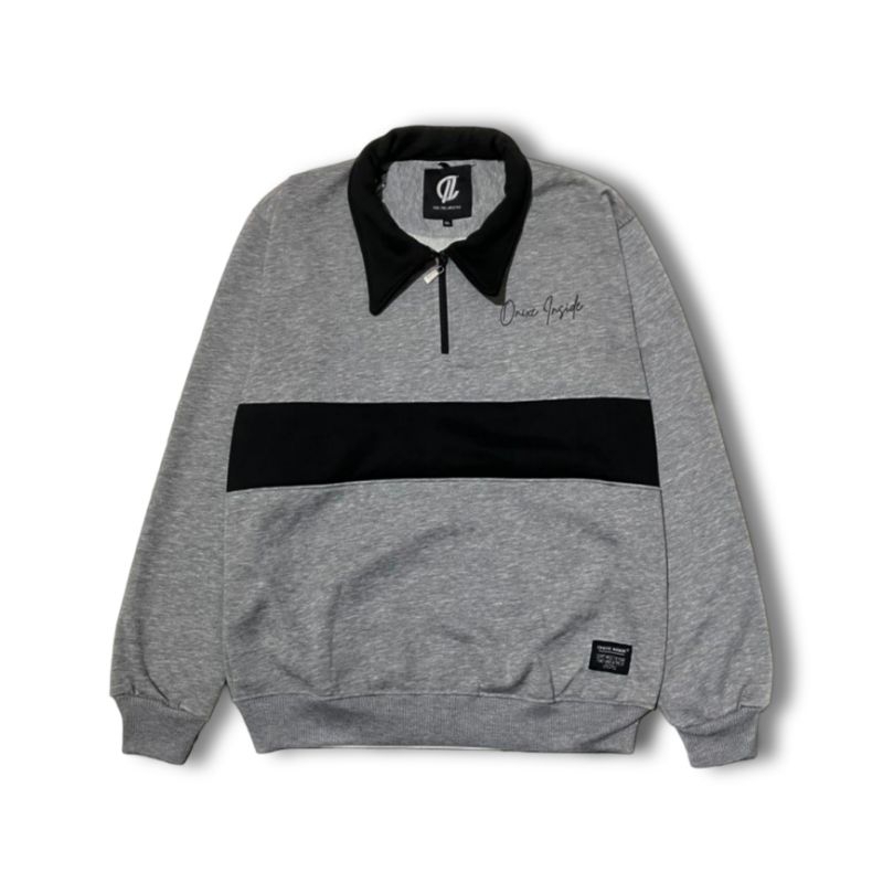 Onixe Inside Jaket Rugby Pria & Wanita (UNISEX) Kombinasi  Original High Quality Distro(Bisa COD)-RUGBY| MISTY-HITAM