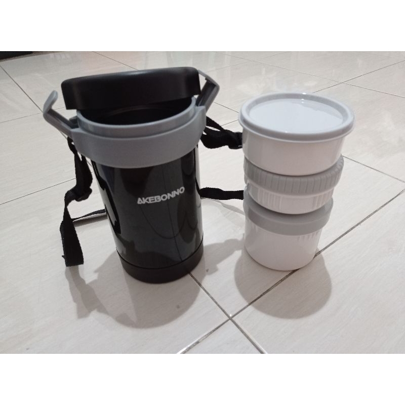 PRELOVED Akebonno Vacuum Lunch Jar 1.6L/ lunch box / kotak makan akebonno