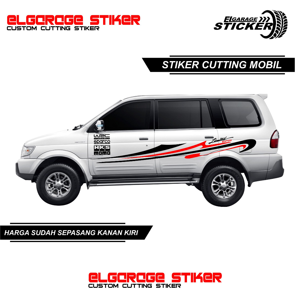 Stiker mobil isuzu panther stiker cutting variasi body samping all mobil panther indonesia