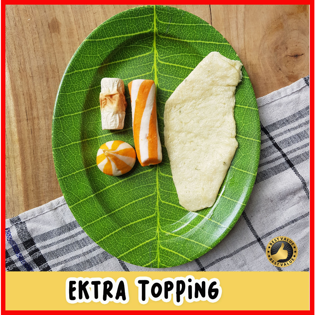 

Ektra Topping-Chikuwa,Udang Gulung Shrimp Roll,Fish Dumpling Cheese,Fish Cake Korea Odeng Korea,Camilan Korea Halal