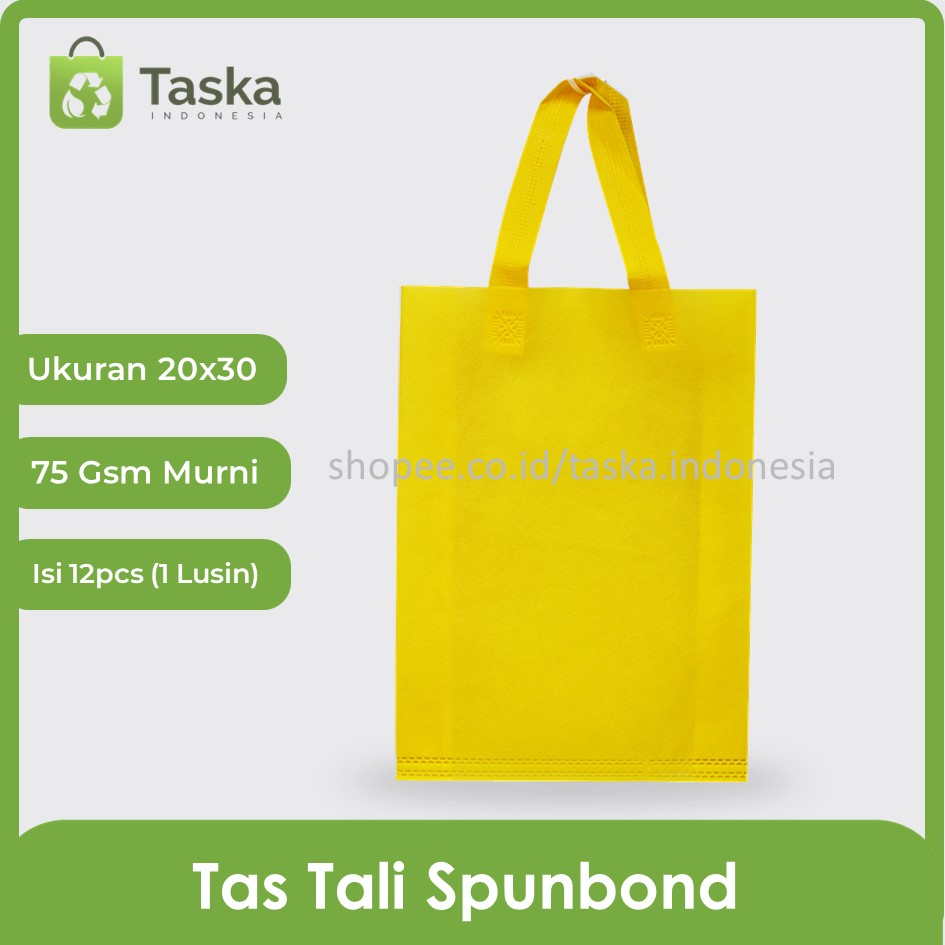 

TAS SPUNBOND HANDLE 20x30 LUSINAN WARNA KUNING / Tas Belanja Murah / Kantong Belanja